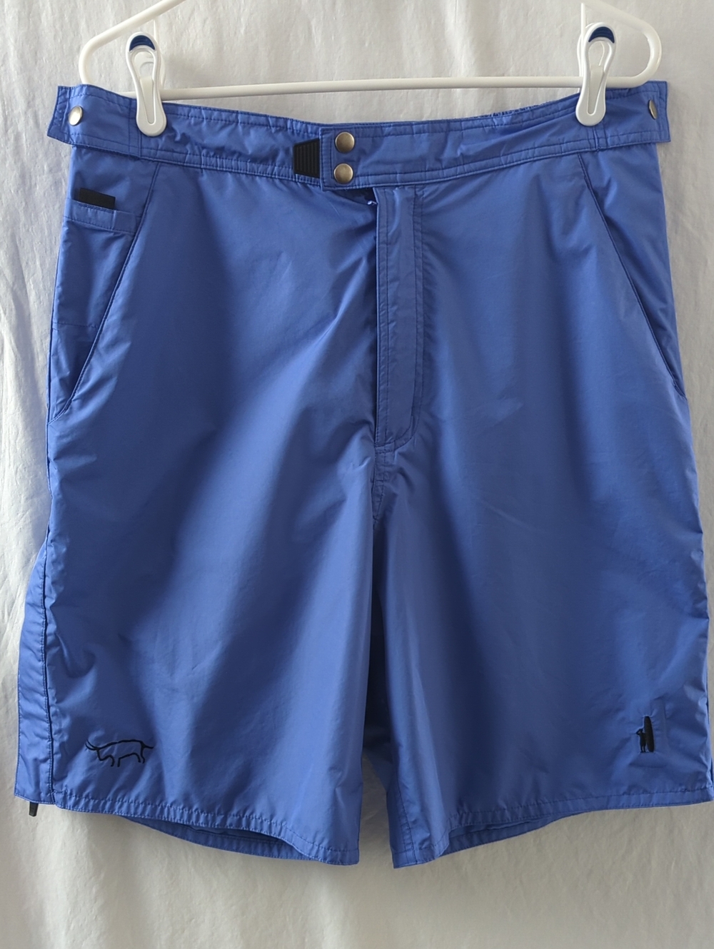 johnnie-O All Weather Rain Shorts Blue Mens L Golf Pass Through Side Zip DWR